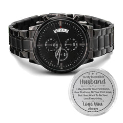 To My Husband Your Last Everything (Charcoal Black) – Men's Watch