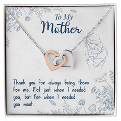 Thank You For Always Being There - Interlocking Hearts Necklace