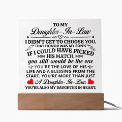 To My Daughter-in-Law Honor – Acrylic Square