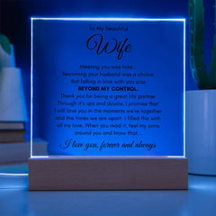 To My Wife Fate – Acrylic Square