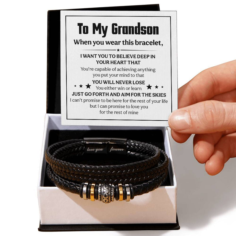 Love You Forever Believe Deep (To My Grandson) – Bracelet