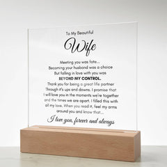 To My Wife Fate – Acrylic Square
